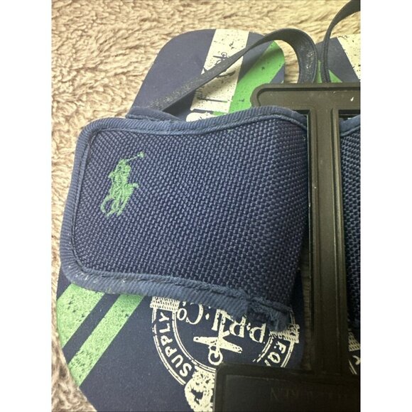 Polo Ralph Lauren Kids Shoes 9 Slide w/ Strap Slip On Sandals Blue - Picture 3 of 16